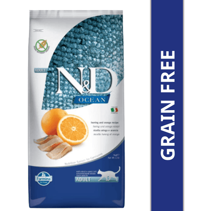 Farmina N&D Ocean Herring & Orange Grain Free Adult Cat Dry Food