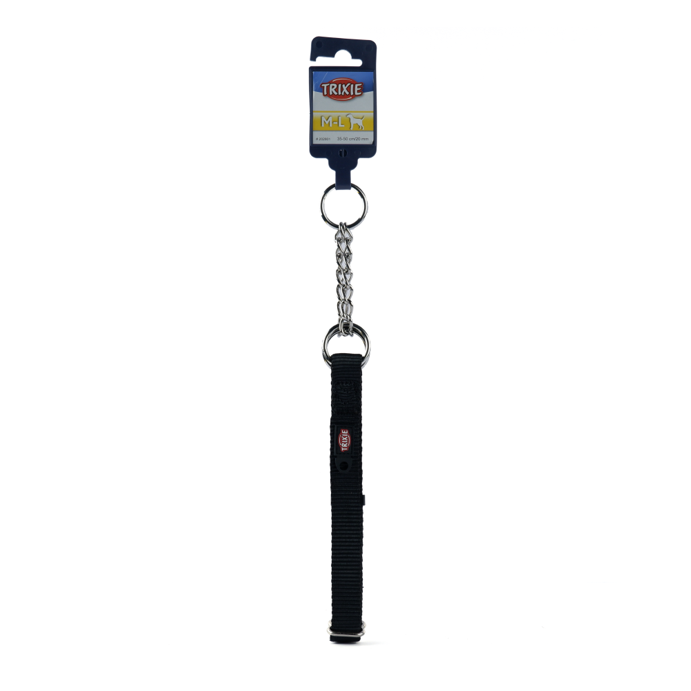 Trixie Premium Choke Collar for Dogs (Jet Black)