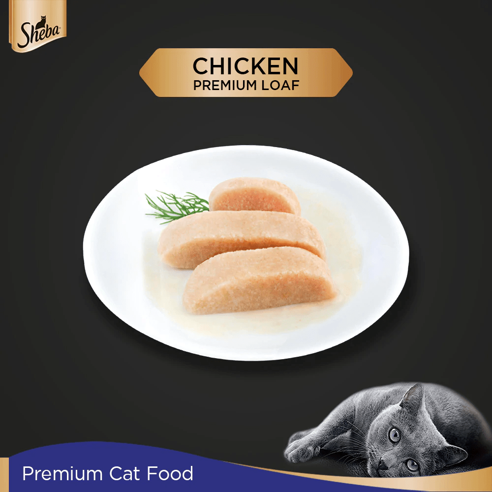 Me O Tuna & Sardine in Jelly Kitten and Sheba Chicken Loaf Rich Premium Adult Fine Cat Wet Food Combo