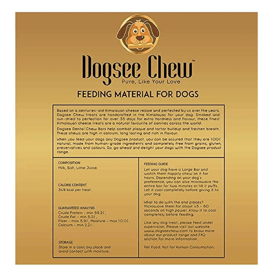 Dogsee Chew 100% Natural Yak Milk Bars Large Breed Dog Treats