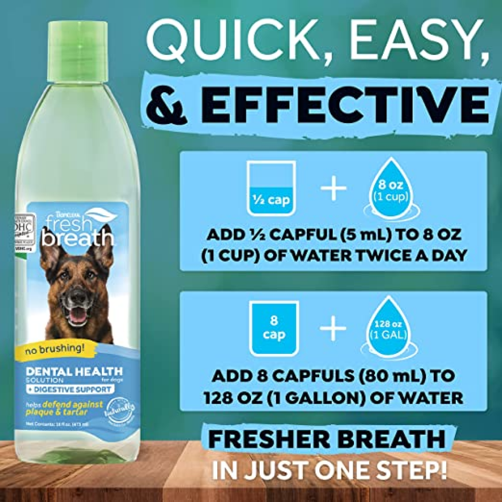 Tropiclean Fresh Breath Digestive Support Water Additive for Dogs