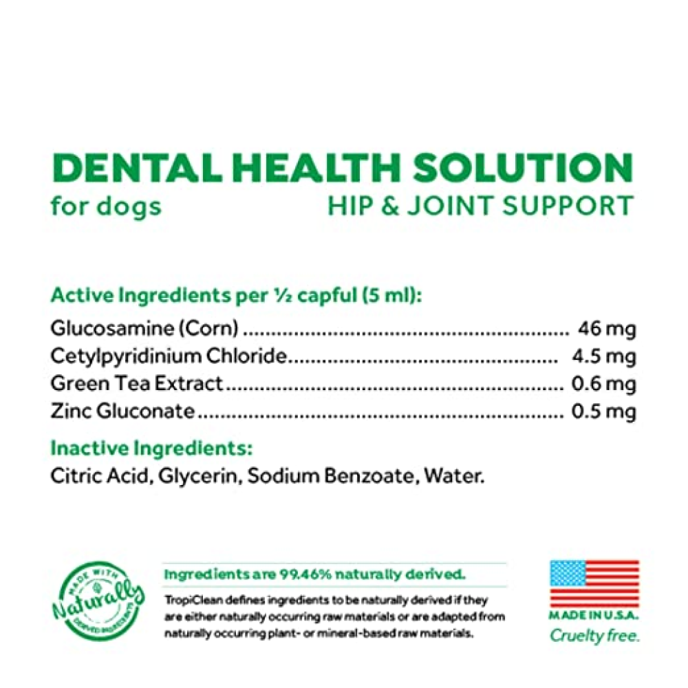 Tropiclean Fresh Breath Hip & Joint Water Additive for Dogs