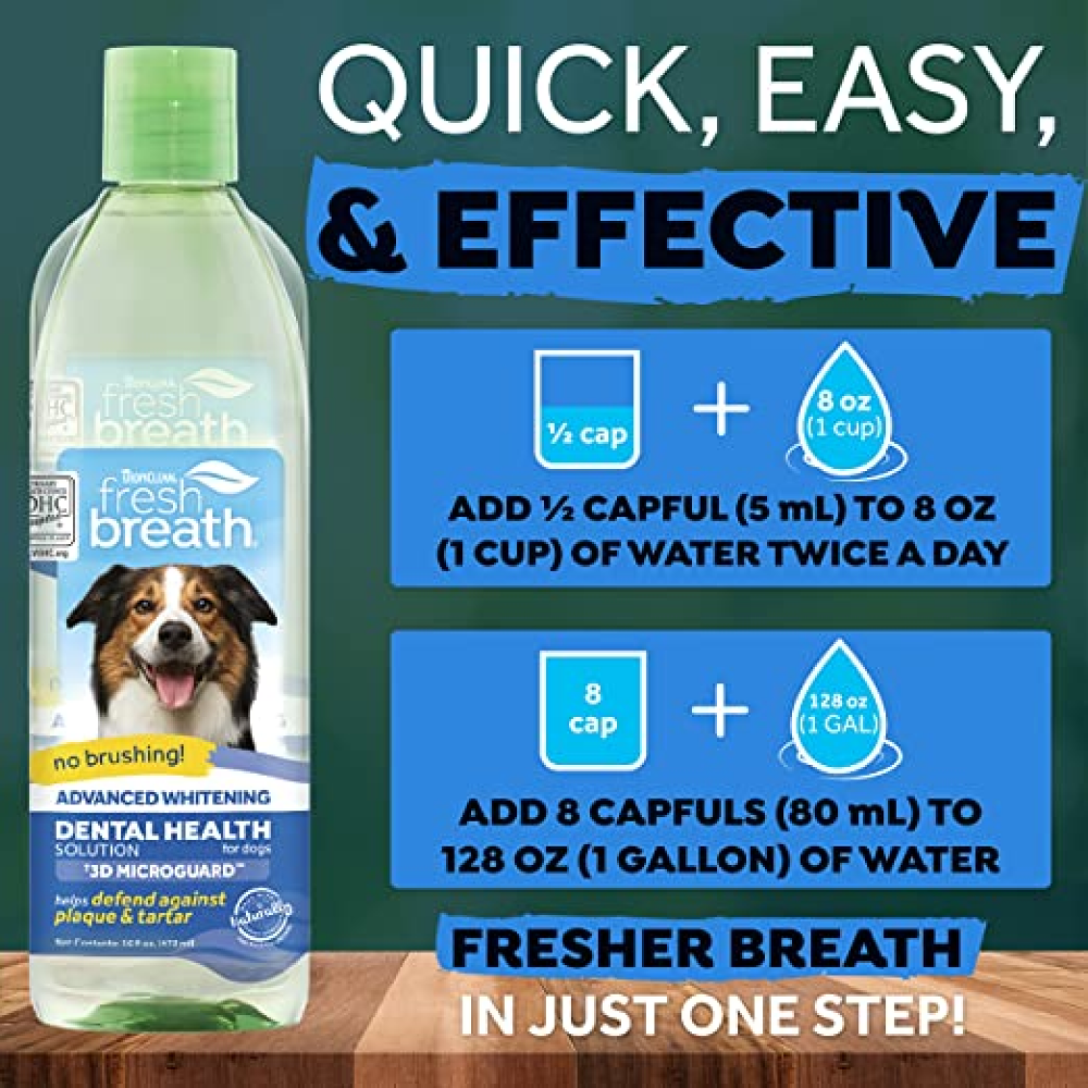 Tropiclean Advanced Whitening Oral Care Water Additive for Dogs