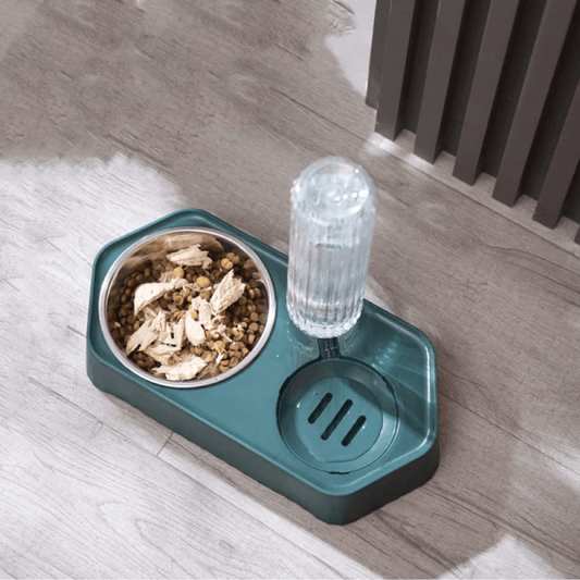 Emily Pets Automatic Water Dispenser Double Bowls for Dogs and Cats (Yellow)