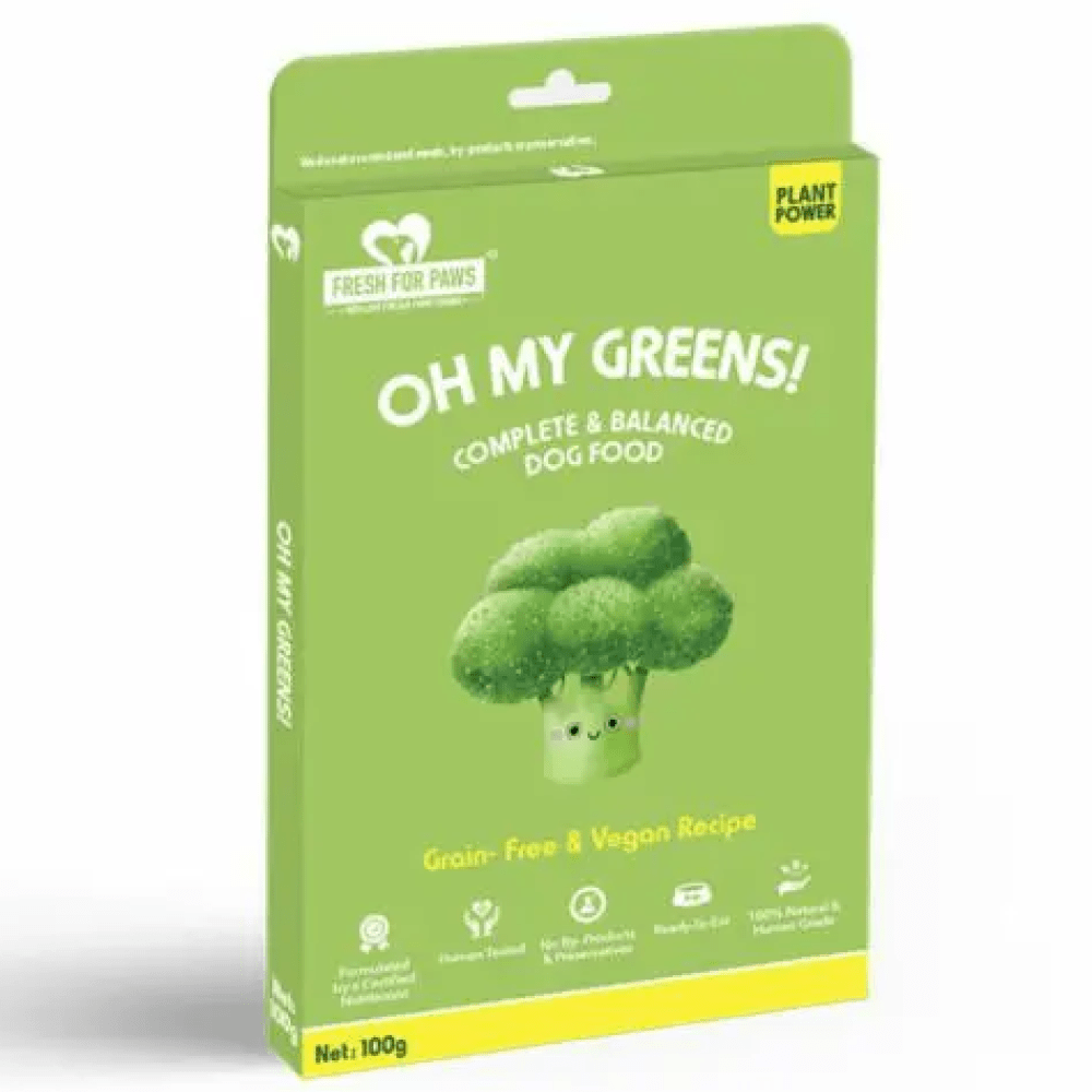 Fresh For Paws Oh My Greens Wet Food and Waggy Zone Green Apple & Pink Guava Ice Cream for Dogs Combo