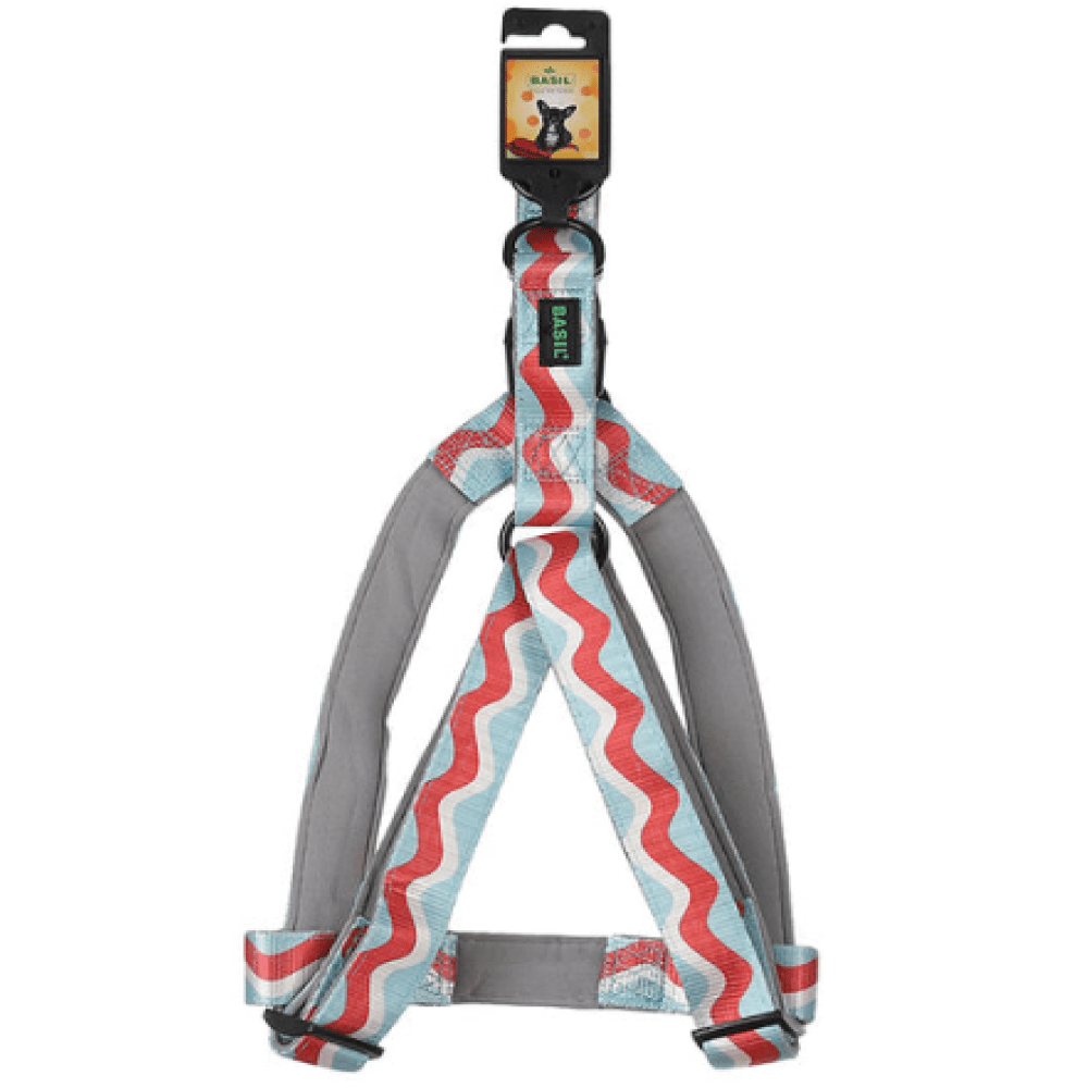 Basil Printed Adjustable Harness for Dogs (Blue)