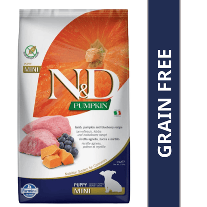 Farmina N&D Pumpkin Lamb & Blueberry Grain Free Puppy Mini Dog Dry Food