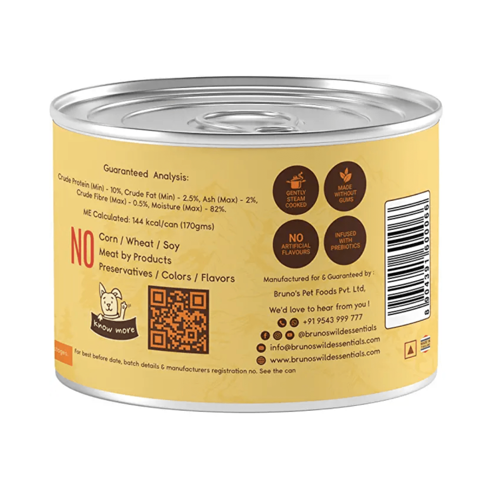 Bruno's Wild Essentials Chicken with Chicken Liver & Vegetables Dog Wet Food