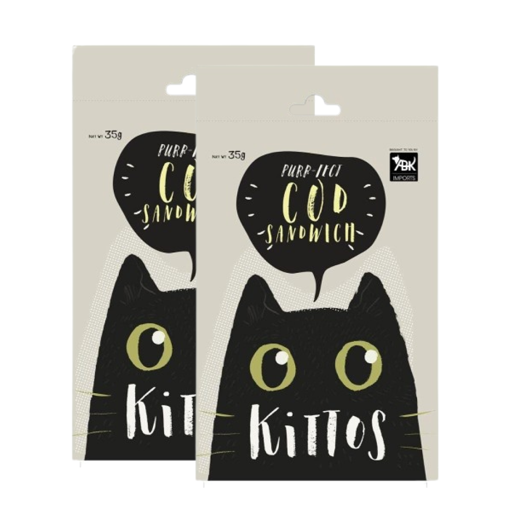 Kittos Purr Fect Cod Sandwich Cat Treat