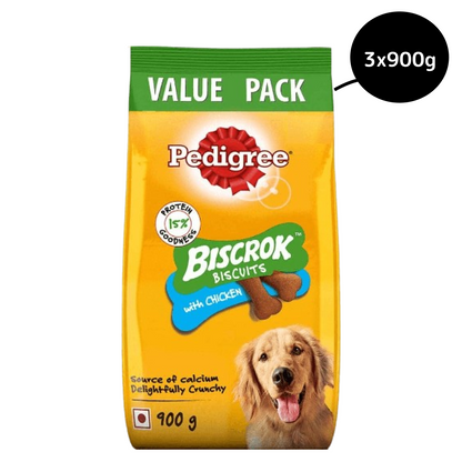 Pedigree Chicken Flavour Biscrok Biscuits Dog Treats