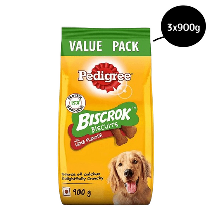 Pedigree Lamb Flavour Biscrok Biscuits Dog Treats