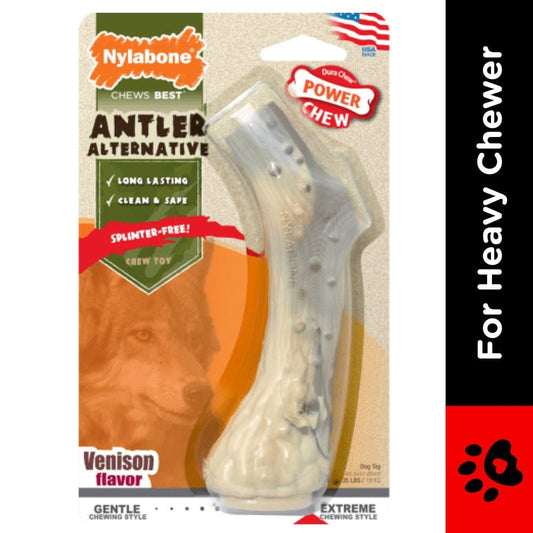 Nylabone Spilt Antler Nature Inspired Power Chew Toy for Dogs
