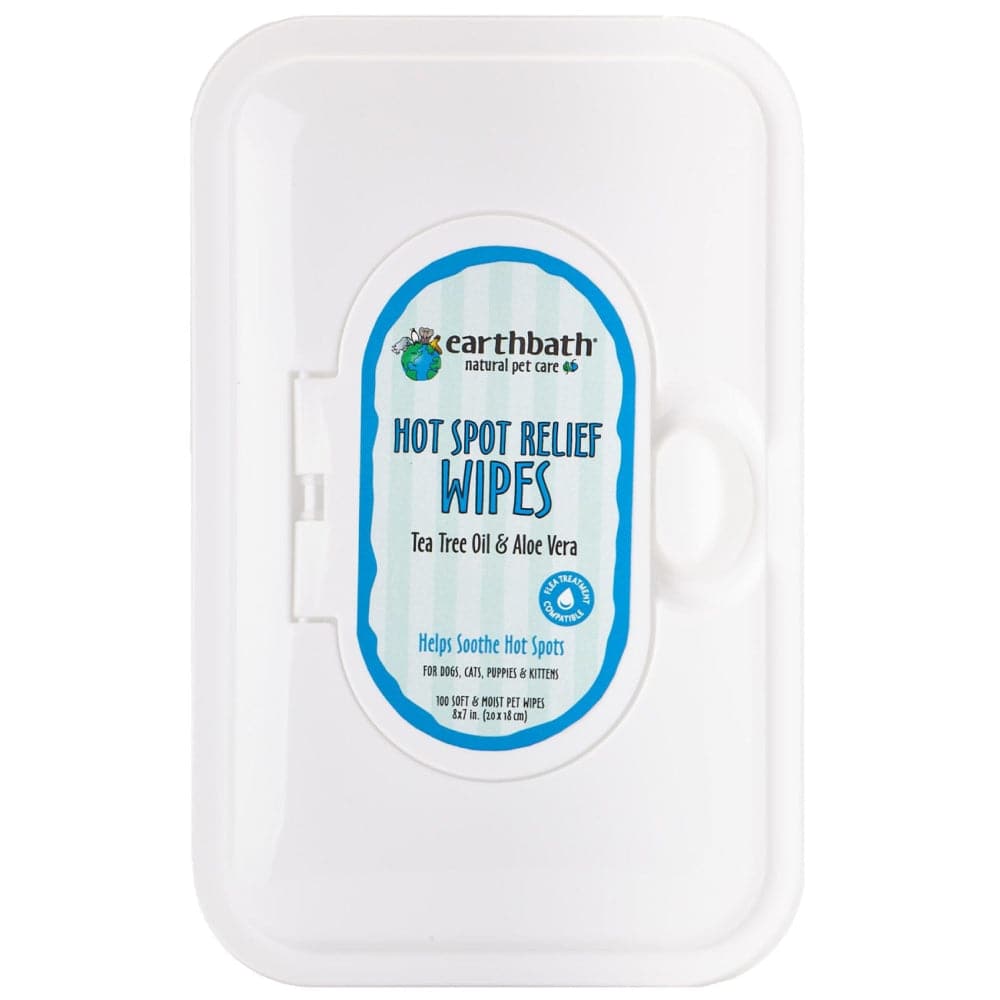 EarthBath Tea Tree & Aloe Vera Hot Spot Wipes for Dogs and Cats