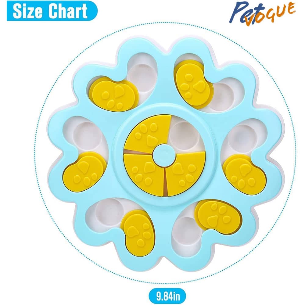 Pet Vogue Slow Feeder Flower Shaped Toy for Dogs and Cats (Blue)