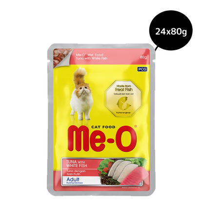 Me O Tuna & White Fish In Jelly Adult Cat Wet Food