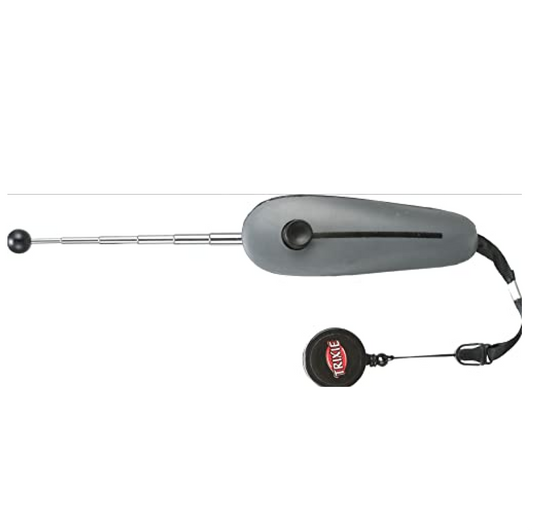 Trixie Target Stick with Clicker Button Retractable Toy for Dogs and Cats (Grey)