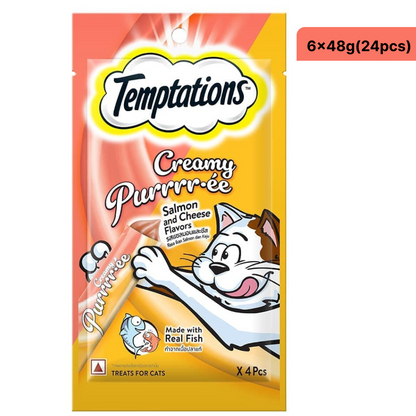 Temptations Creamy Purrrr ee Salmon & Cheese Cat Treats