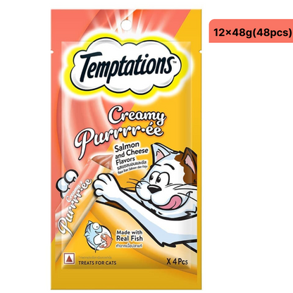 Temptations Creamy Purrrr ee Salmon & Cheese Cat Treats
