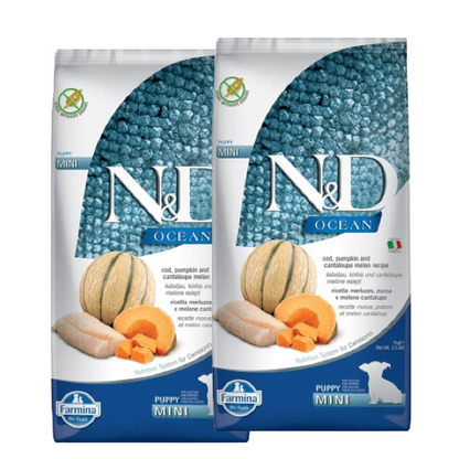 Farmina N&D Ocean Codfish Pumpkin & Cantaloupe Melon Puppy Mini Dry Food