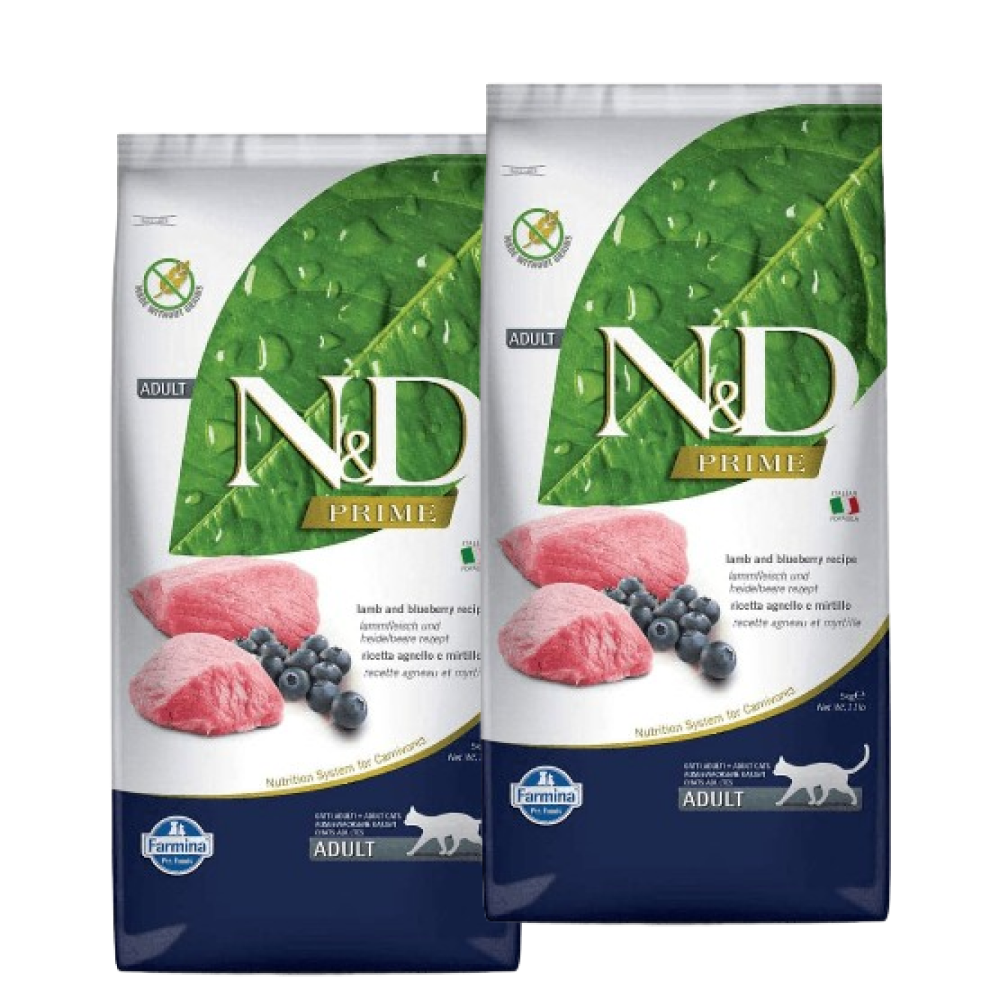Farmina N&D Prime Lamb & Blueberry Grain Free Adult Cat Dry Food