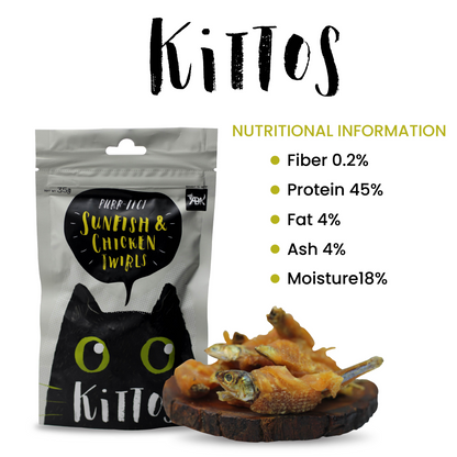 Kittos Purr Fect Sunfish Chicken and Twirls Cat Treats