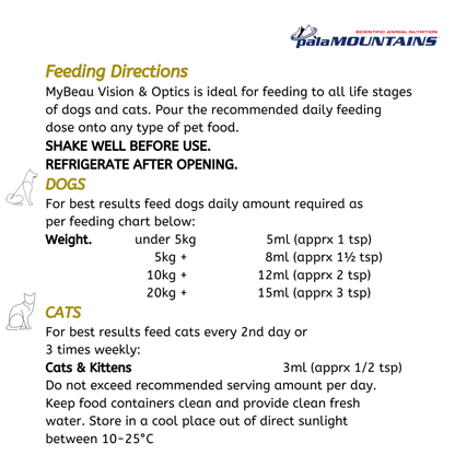 My Beau Vision & Optics Health Supplement for Dogs and Cats(300ml)