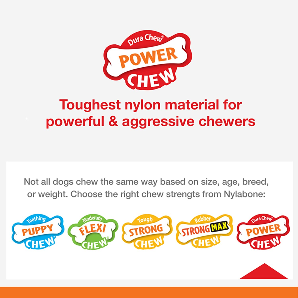 Nylabone Braided Bully Stick Power Chew Alternative Toy for Dogs
