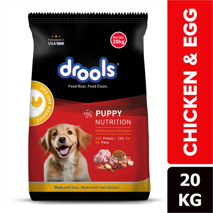 Drools Chicken and Egg Puppy Dog Dry Food 20 KG