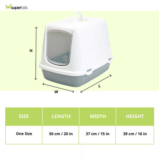 Savic Oscar Toilet Home for Cats (Cool Grey)