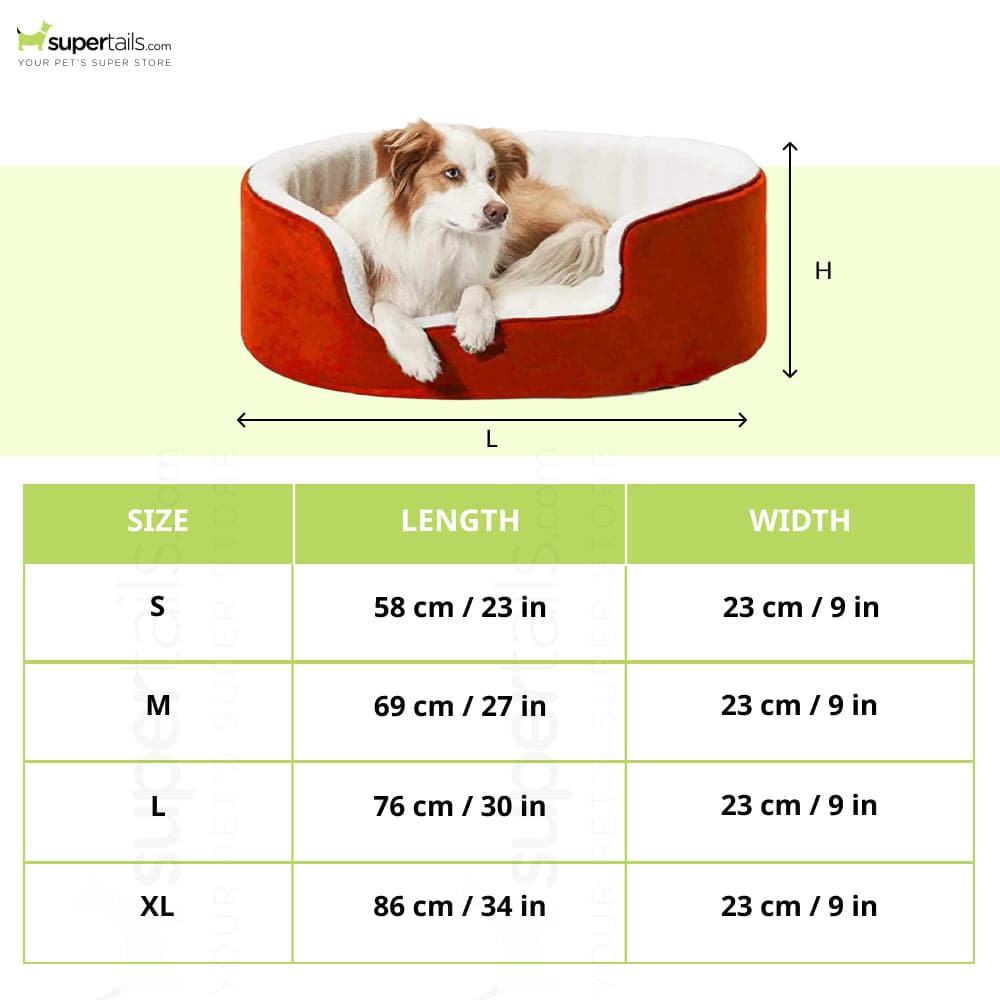 Fluffy's Petslover Warm Fleece Winter Round Shape Reversible Ultra Soft Bed with Cushion Pillow for Dogs and Cats (Red)