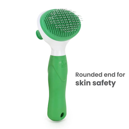 Basil Self Cleaning Slicker Brush (Medium) for Dogs and Cats