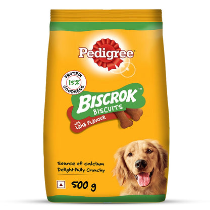 Pedigree Lamb Flavour Biscrok Biscuits Dog Treats