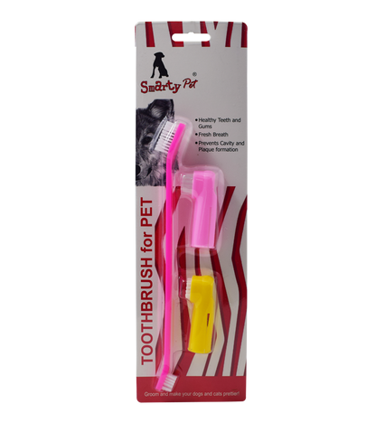 Smarty Pet Tooth Brush (1 Pc Set) for Dogs and Cats