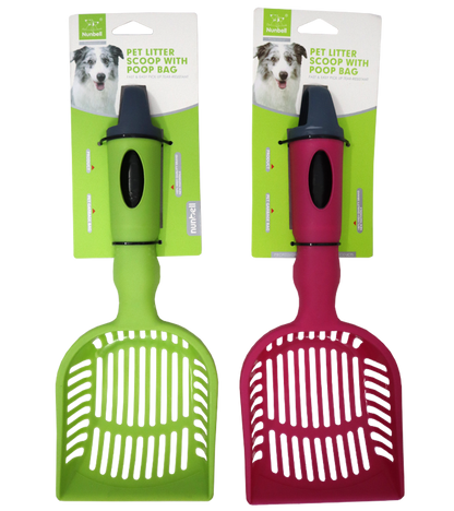 Nunbell Cat Scooper with Poop Bag Holder