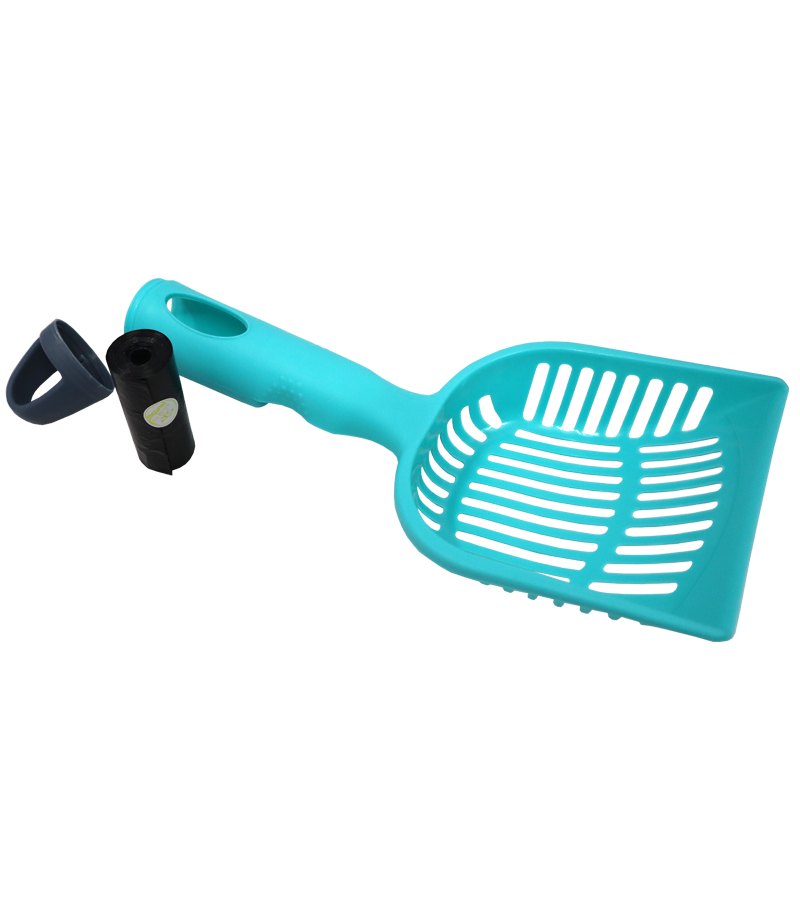Nunbell Cat Scooper with Poop Bag Holder