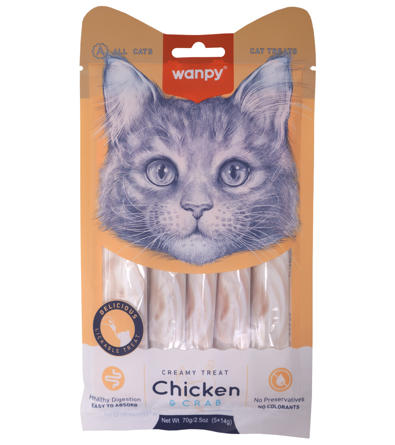 Wanpy Creamy Treat for Cats (5 Pcs)