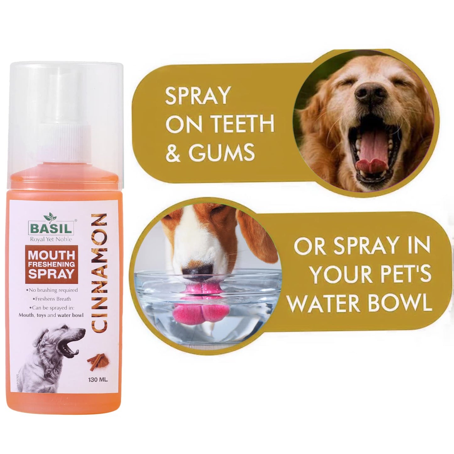 Basil Mouth Spray for Dogs (130ml)
