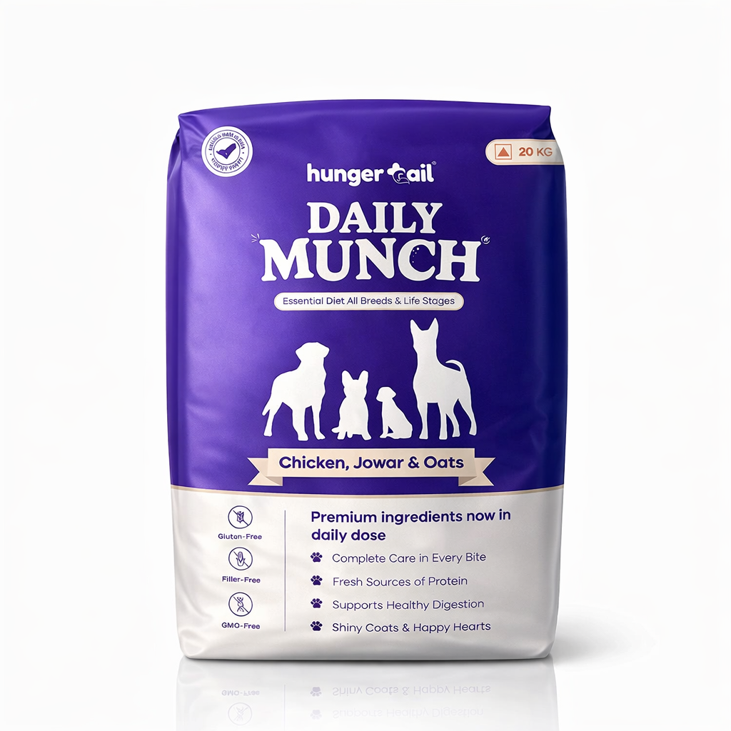 Hungertail Daily Munch Dry Dog Food,All Life Stages, Non-GMO, Zero Fillers, Zero Colors, Made in India