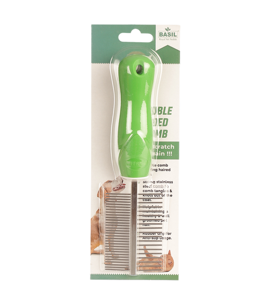Basil Double Sided Comb for Dogs and Cats