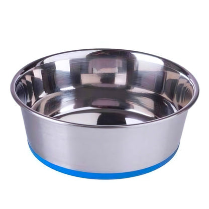 Rubber Base Stainless Steel Feeding Bowls for Dogs and Cats