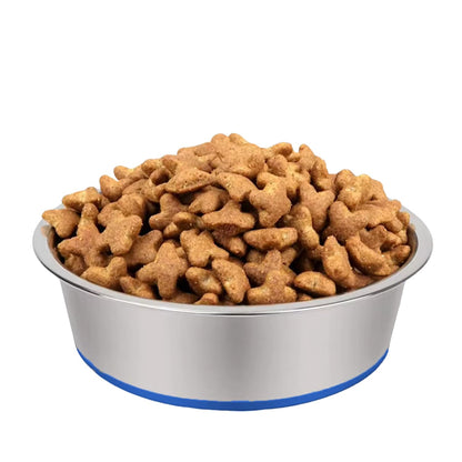 Rubber Base Stainless Steel Feeding Bowls for Dogs and Cats