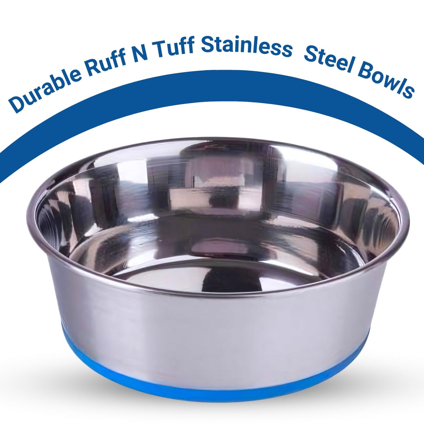 Rubber Base Stainless Steel Feeding Bowls for Dogs and Cats