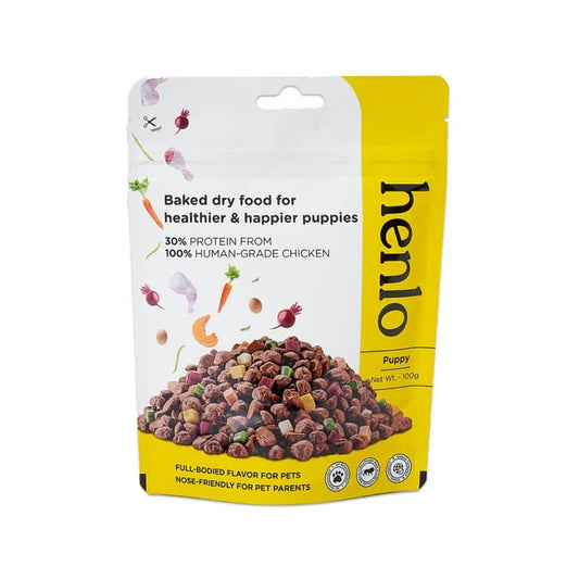Henlo Chicken & Vegetable Baked Dry Food for Puppies (100g)