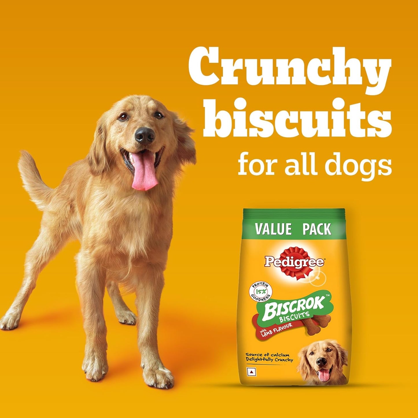 Pedigree Lamb Flavour Biscrok Biscuits Dog Treats