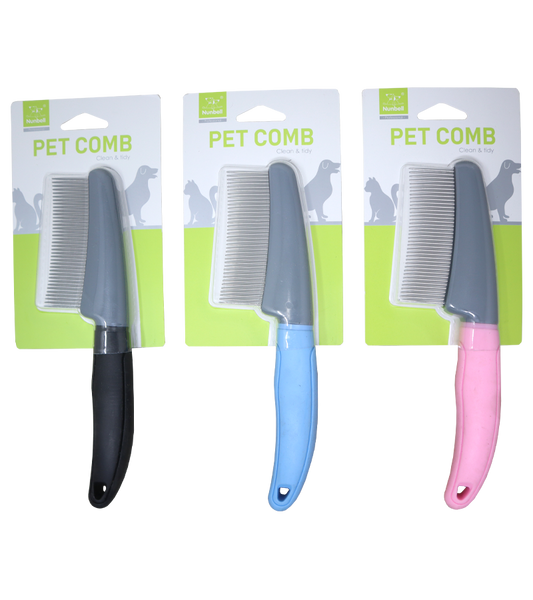 Nunbell Flea Comb with Handle for Dogs and Cats