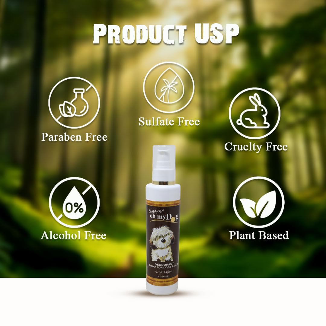 Oh My Dog Forest Pet Deodorant Spray for Dogs, Puppies, Cats and Kittens - 200ml