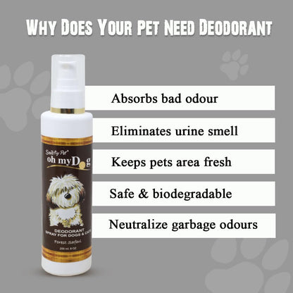 Oh My Dog Forest Pet Deodorant Spray for Dogs, Puppies, Cats and Kittens - 200ml