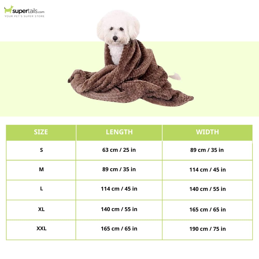 Fluffy's Petslover Breathable Soft Fleece Blanket for Dogs and Cats (Brown)