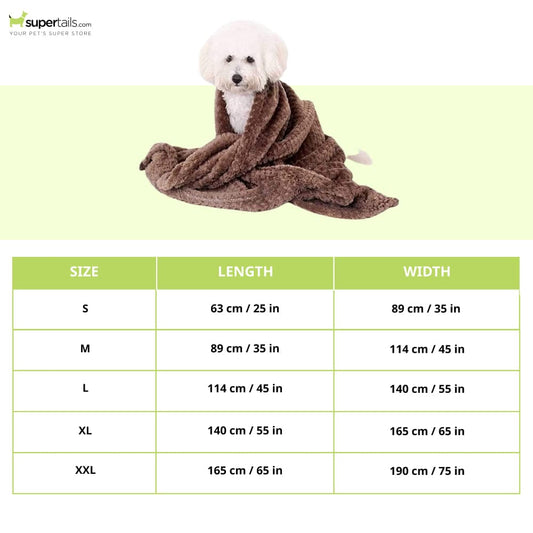 Fluffy's Petslover Breathable Soft Fleece Blanket for Dogs and Cats (Brown)