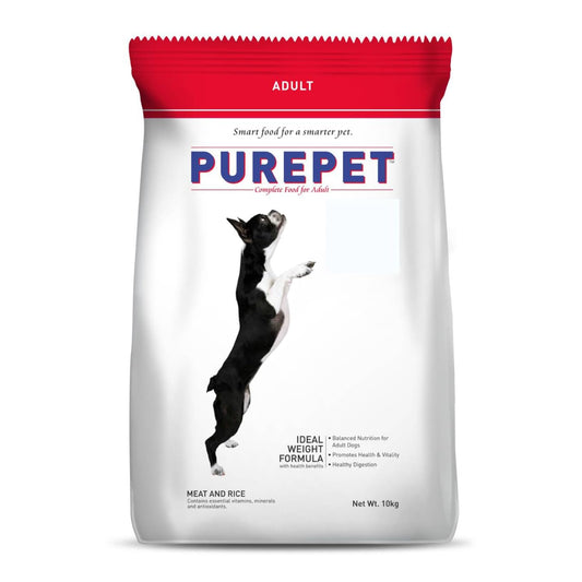 Purepet Adult Dry Dog Food 10kg | Meat & Rice Flavour